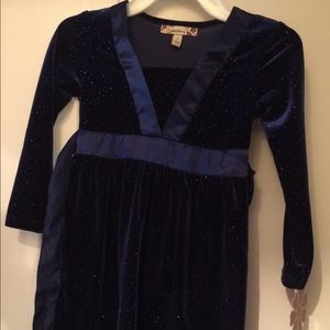 Girls size 4 dark blue holiday dress